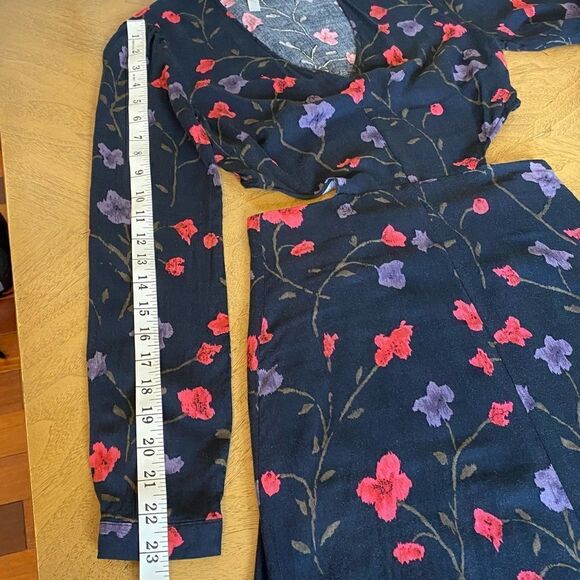Reformed by REFORMATION X URBAN OUTFITTERS Navy Maxi CutOut Floral Dress Size XS - Picture 12 of 16